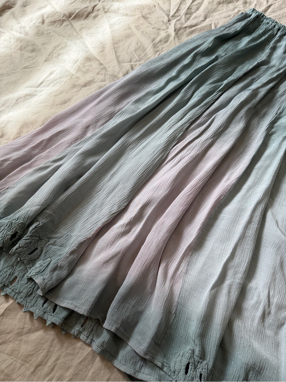 Vintage Fairycore blue and lilac maxi skirt small medium - Picture 12 of 15
